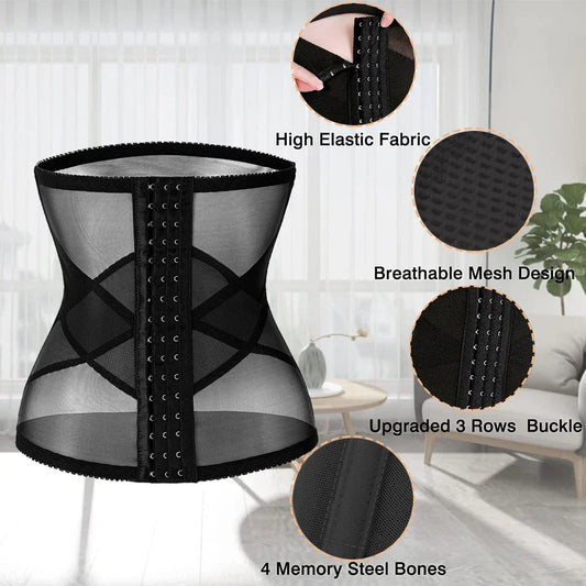 SilkeSoft  Women Postpartum Recovery Waist Trainer Belly Tummy Control Belt Corset Shaper