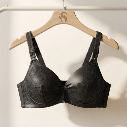 Black Lace Padded Bra for Women | Soft Comfortable Everyday Bra | SilkeSoft