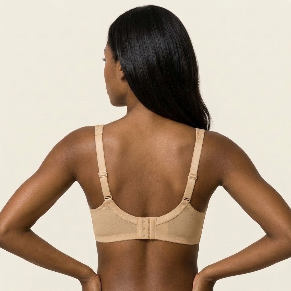 SilkeSoft Comfort Lace Wireless Support Bra – Nude Beige