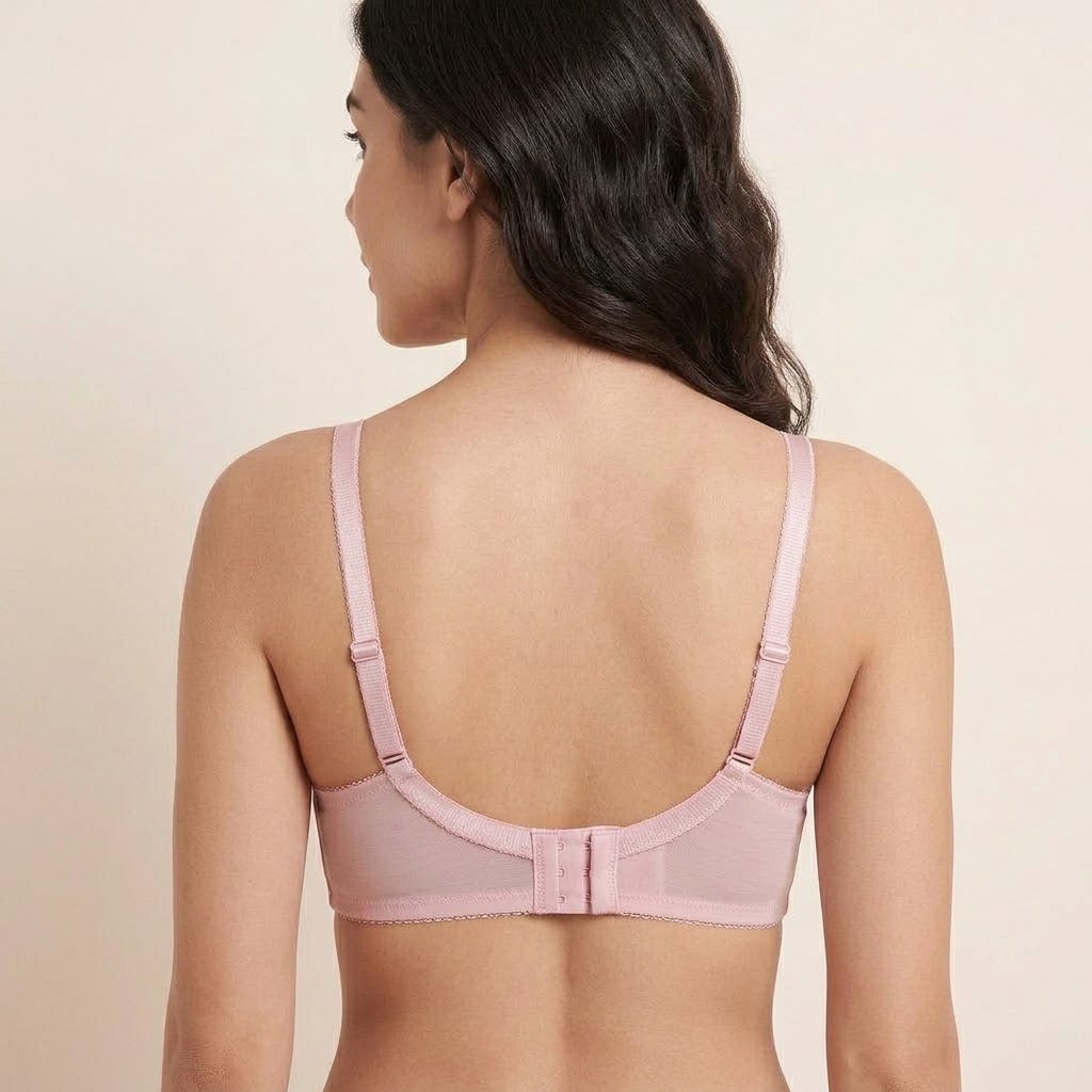 SilkeSoft Pink Petal Embroidered Bra