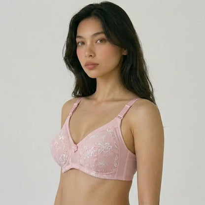 Floral Mesh Full Coverage Bra | SilkeSoft