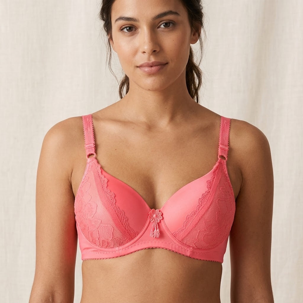 SilkeSoft Coral Bloom Padded Lace Bra