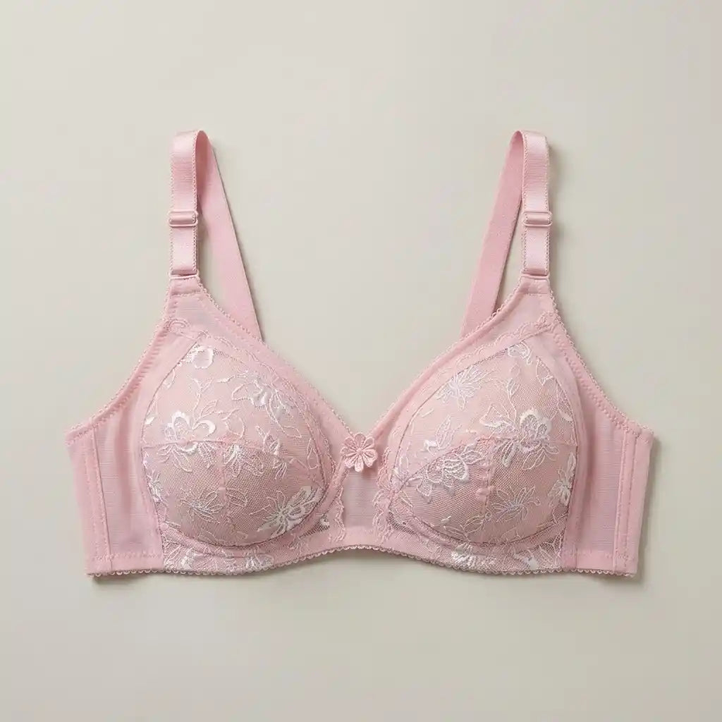 Floral Mesh Full Coverage Bra | SilkeSoft