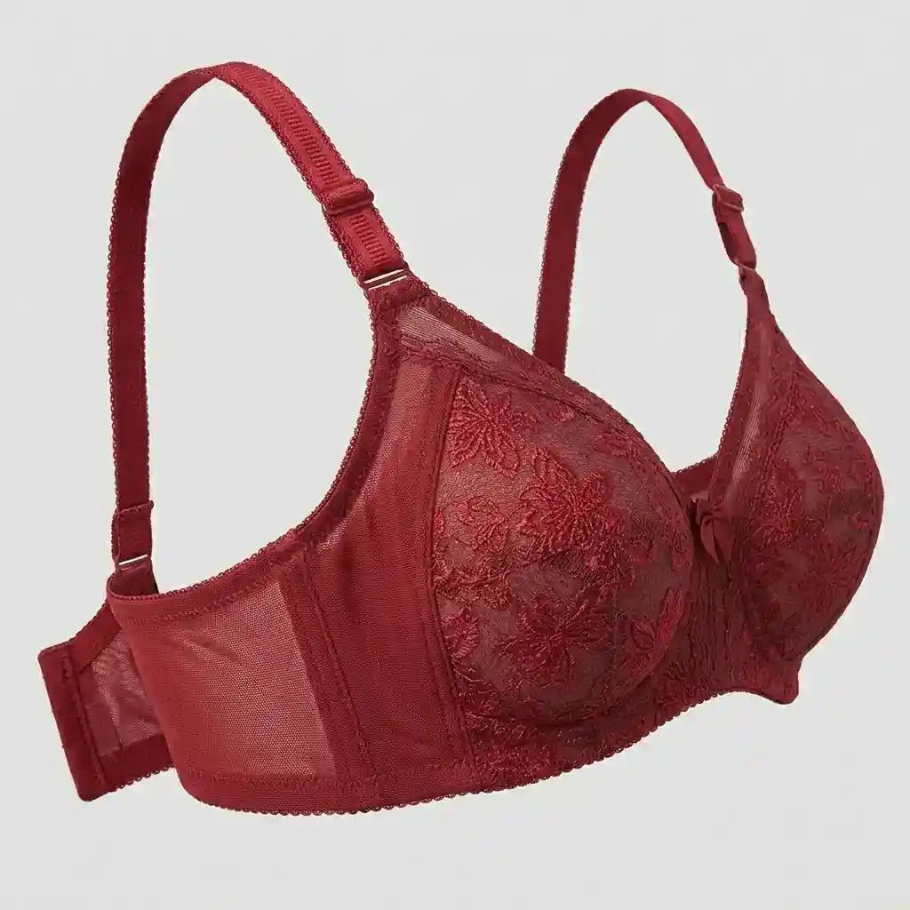 Floral Mesh Full Coverage Bra | SilkeSoft