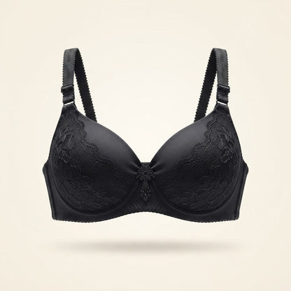 Black Lace Padded Bra for Women | Soft Comfortable Everyday Bra | SilkeSoft