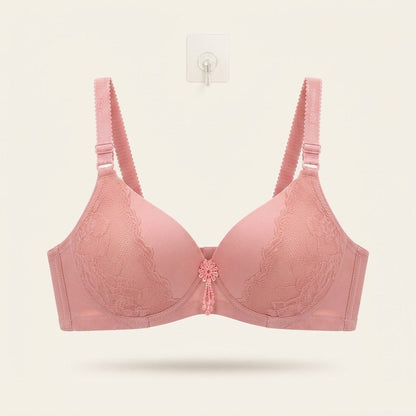 Pink Lace Padded Bra for Women | Soft Comfortable Everyday Bra | SilkeSoft