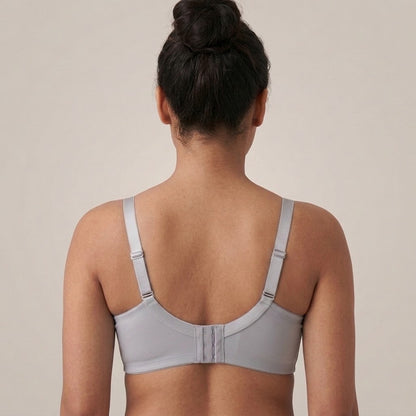 SilkeSoft Bloom Comfort Bra – Silver Grey Floral Full Coverage Wireless Bra