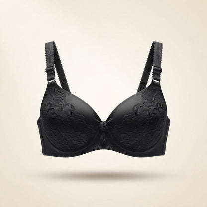 Black Lace Padded Bra for Women | Soft Comfortable Everyday Bra | SilkeSoft