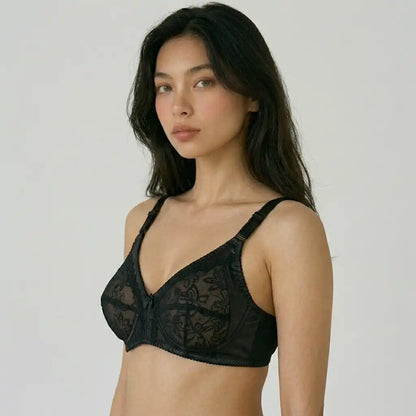 Floral Mesh Full Coverage Bra | SilkeSoft