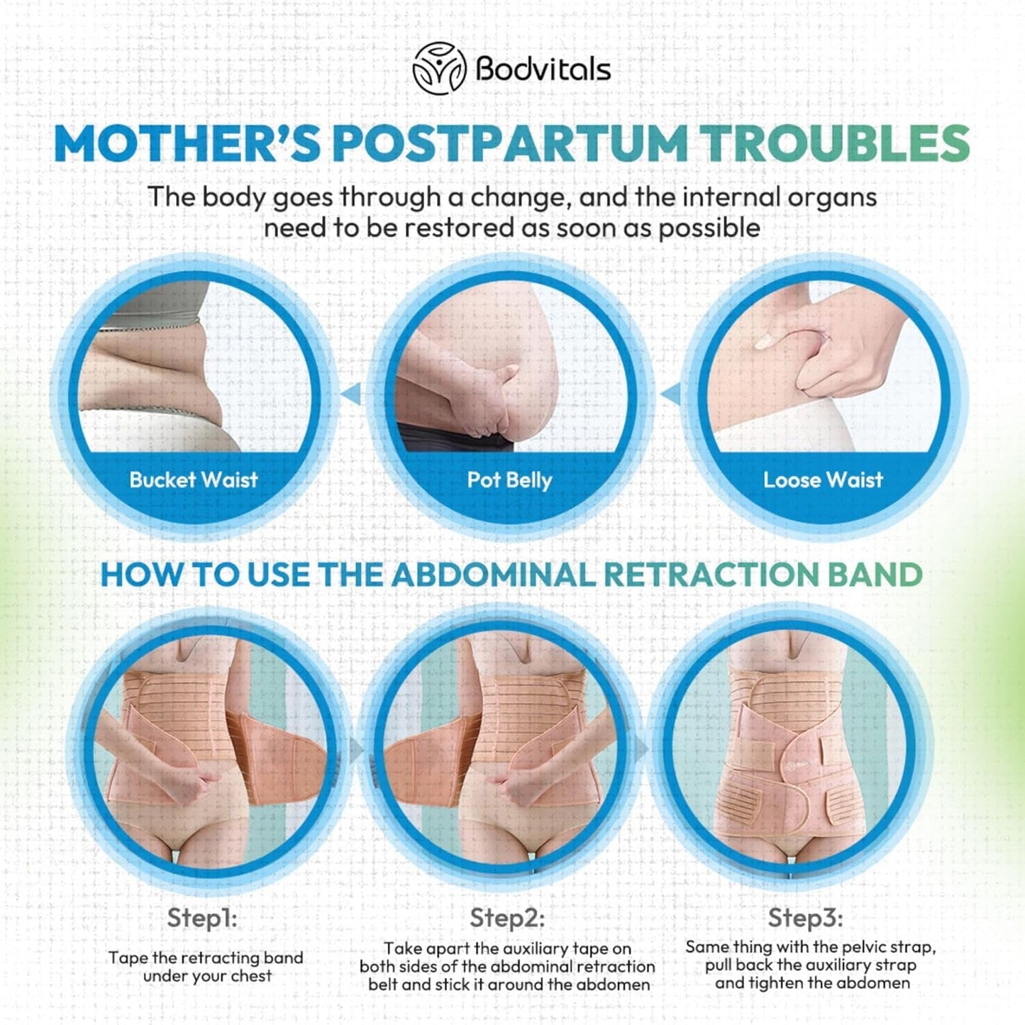 Buy 1 Postpartum Belt & get 1 Nursing pad free- After Delivery Support Recovery | Body Shaper Belt for Women for After Birth Postnatal C-section | Waist Pelvis Shapewear Wrap Postpartum Girdle 3830-16