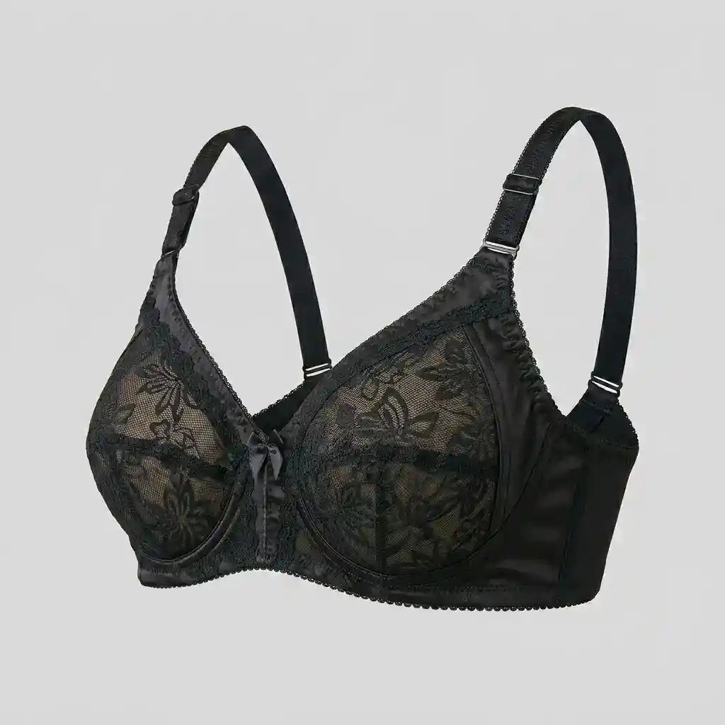 Floral Mesh Full Coverage Bra | SilkeSoft