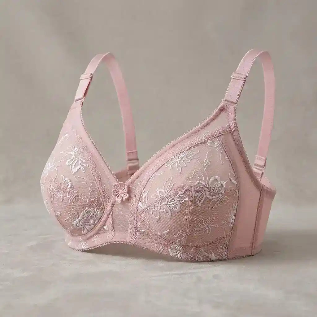 Floral Mesh Full Coverage Bra | SilkeSoft