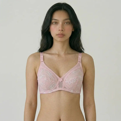 Floral Mesh Full Coverage Bra | SilkeSoft