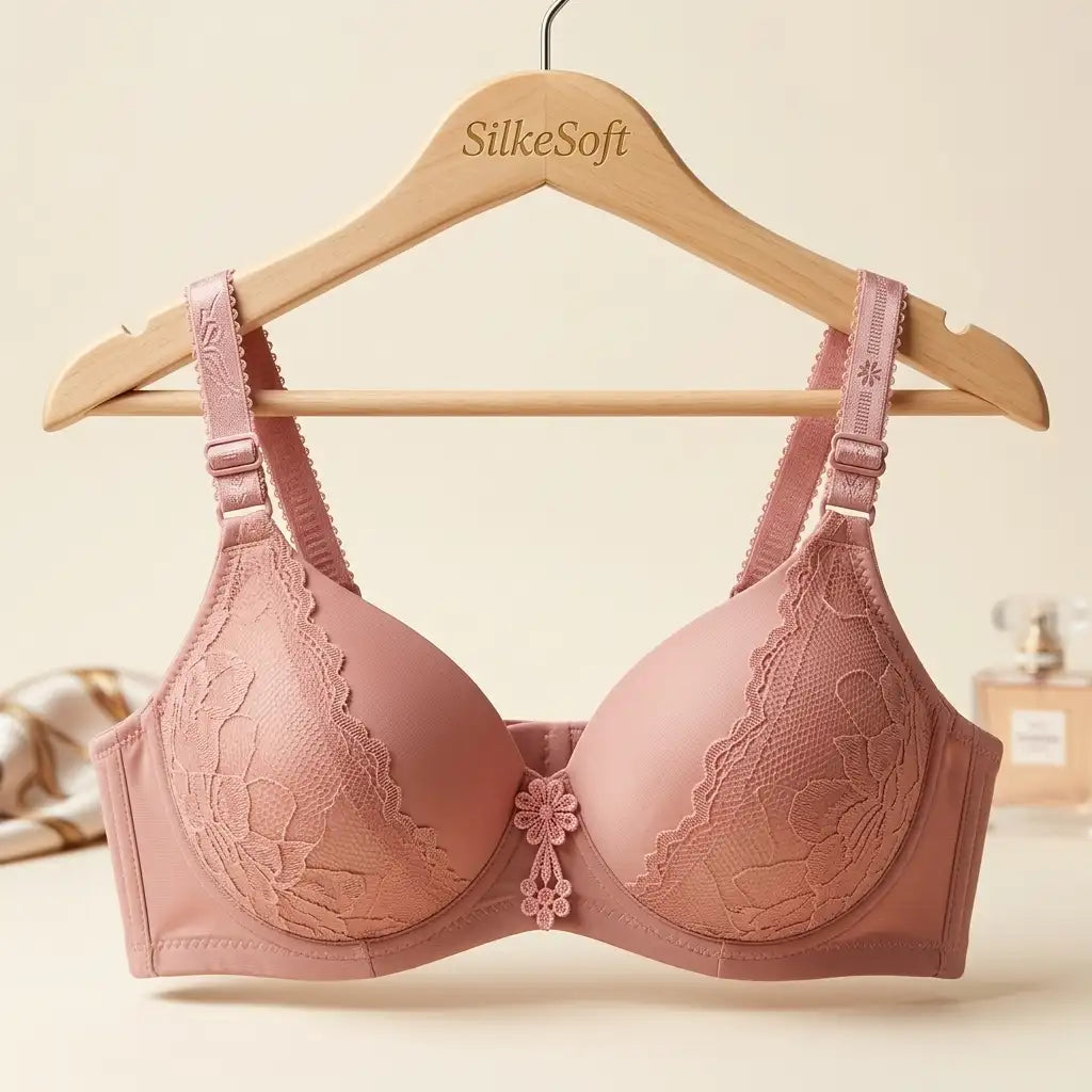 Rose Bloom Lace Padded Bra for Women – SilkeSoft