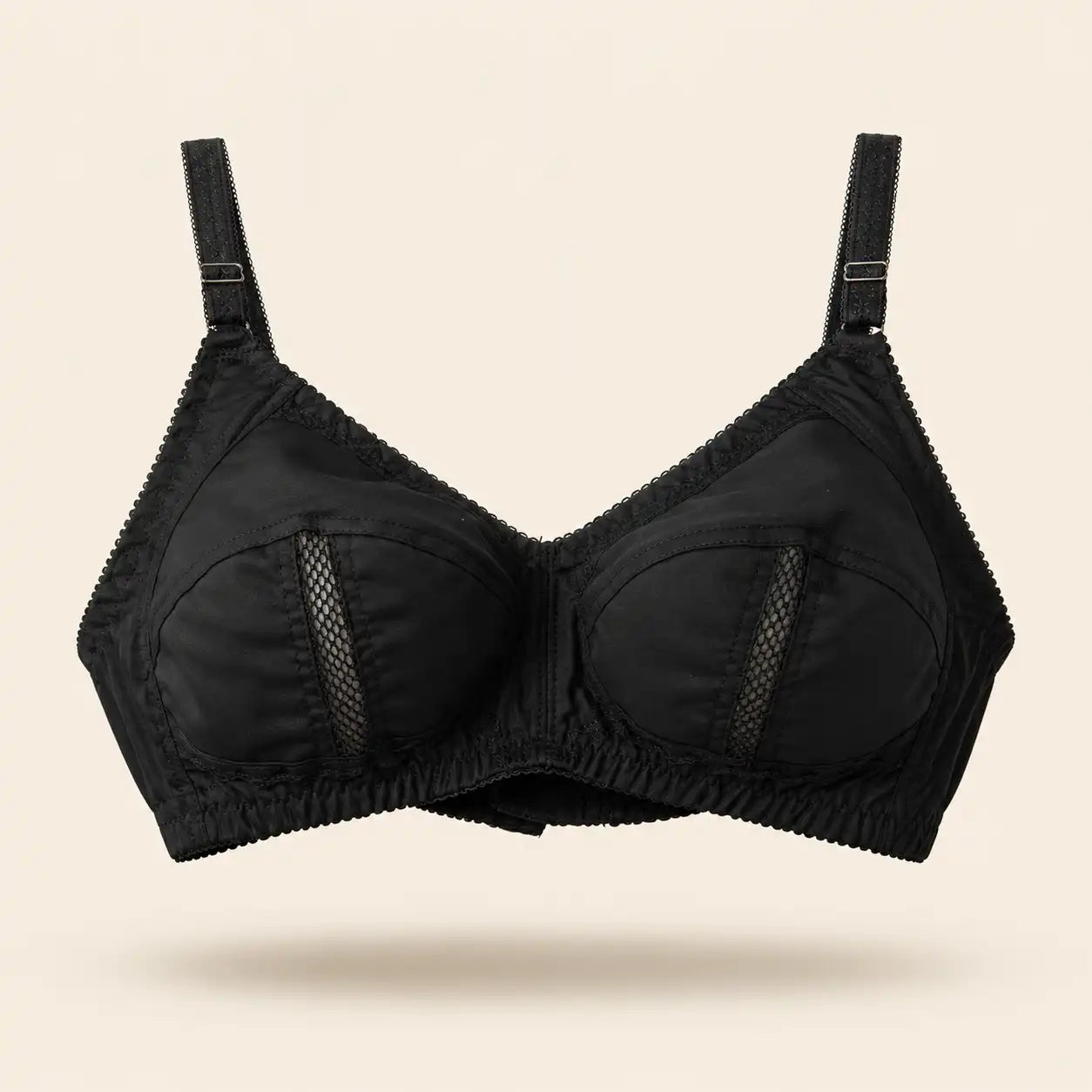 SilkeSoft Comfort Air Cotton Support Bra – Black