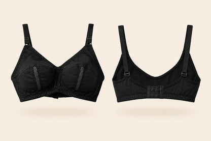 SilkeSoft Comfort Air Cotton Support Bra – Black