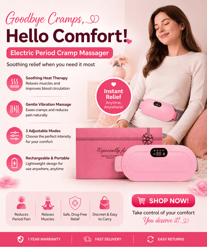 Electric Period Cramp Massager—Menstrual Cramp Relief Belt