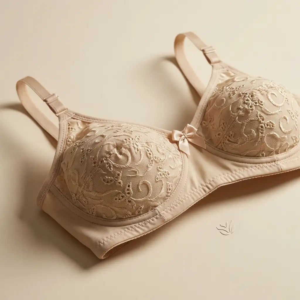Embroidery Cotton Bra