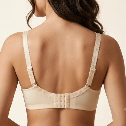 SilkeSoft Beige Lace Padded Bra for Women