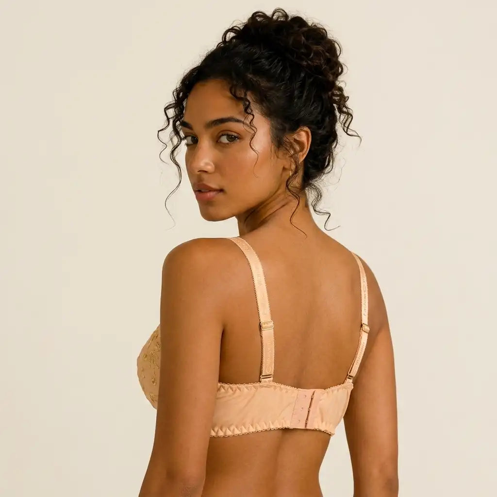 SilkeSoft Cotton Blossom Embroidered Bra
