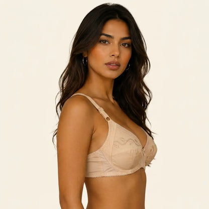 SilkeSoft Comfort Embroidered Non-Padded Cotton Bra