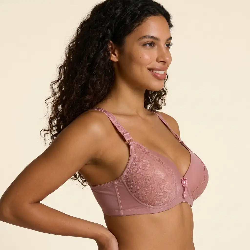 Rose Bloom Lace Padded Bra for Women – SilkeSoft