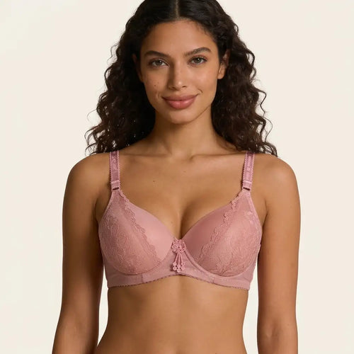 Rose Bloom Lace Padded Bra for Women – SilkeSoft