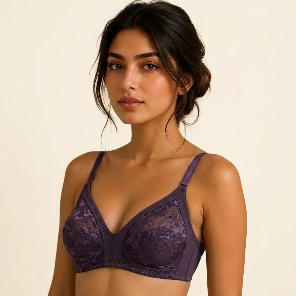 Midnight Bloom Floral Lace Bra | SilkeSoft