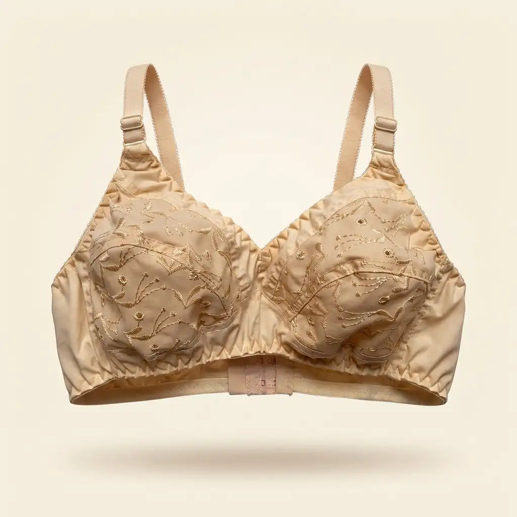 SilkeSoft Cotton Blossom Embroidered Bra