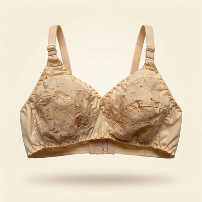 SilkeSoft Cotton Blossom Embroidered Bra