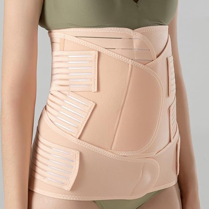 Buy 1 Postpartum Belt & get 1 Nursing pad free- After Delivery Support Recovery | Body Shaper Belt for Women for After Birth Postnatal C-section | Waist Pelvis Shapewear Wrap Postpartum Girdle 3830-16