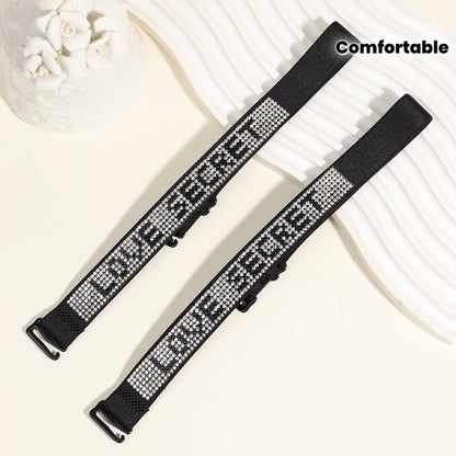 Detachable Fancy Rhinestone Bra Straps Pair - Adjustable Sparkle Straps for Party Wear