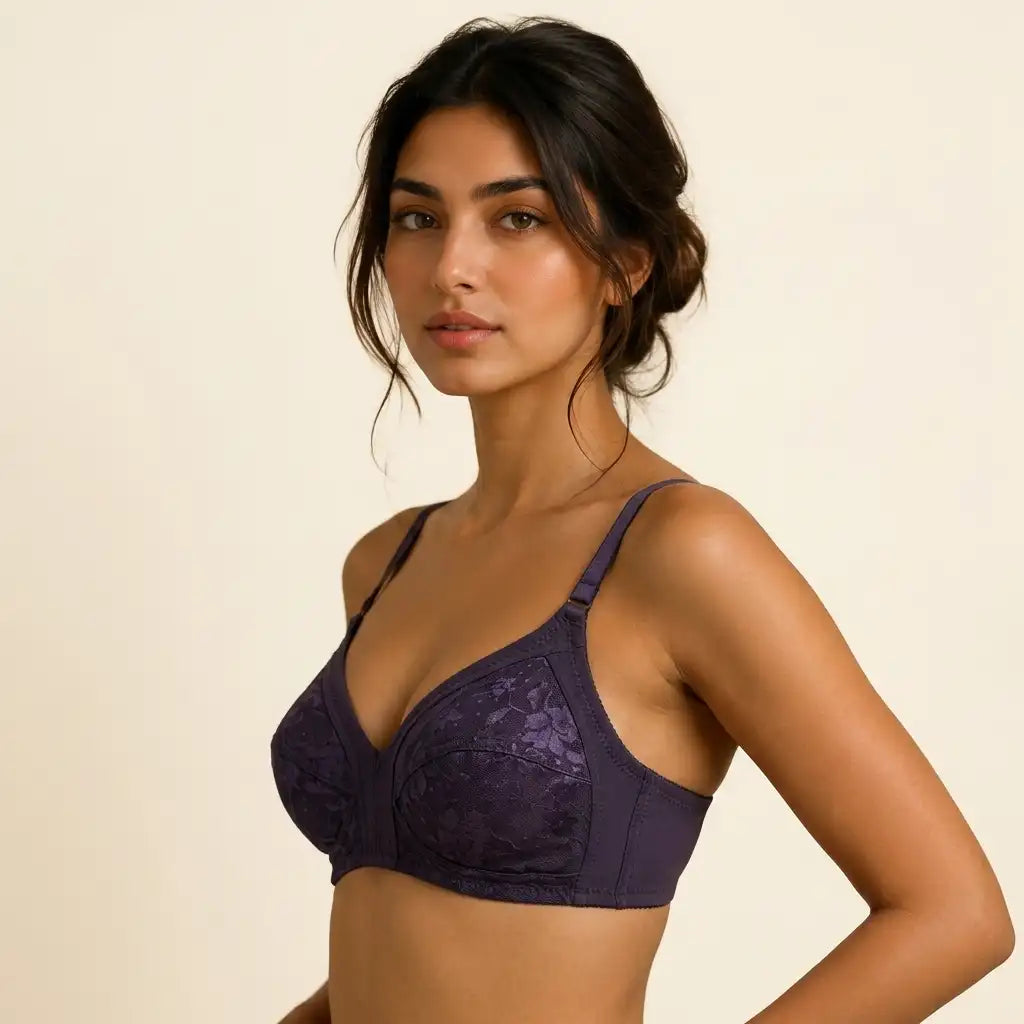 Midnight Bloom Floral Lace Bra | SilkeSoft