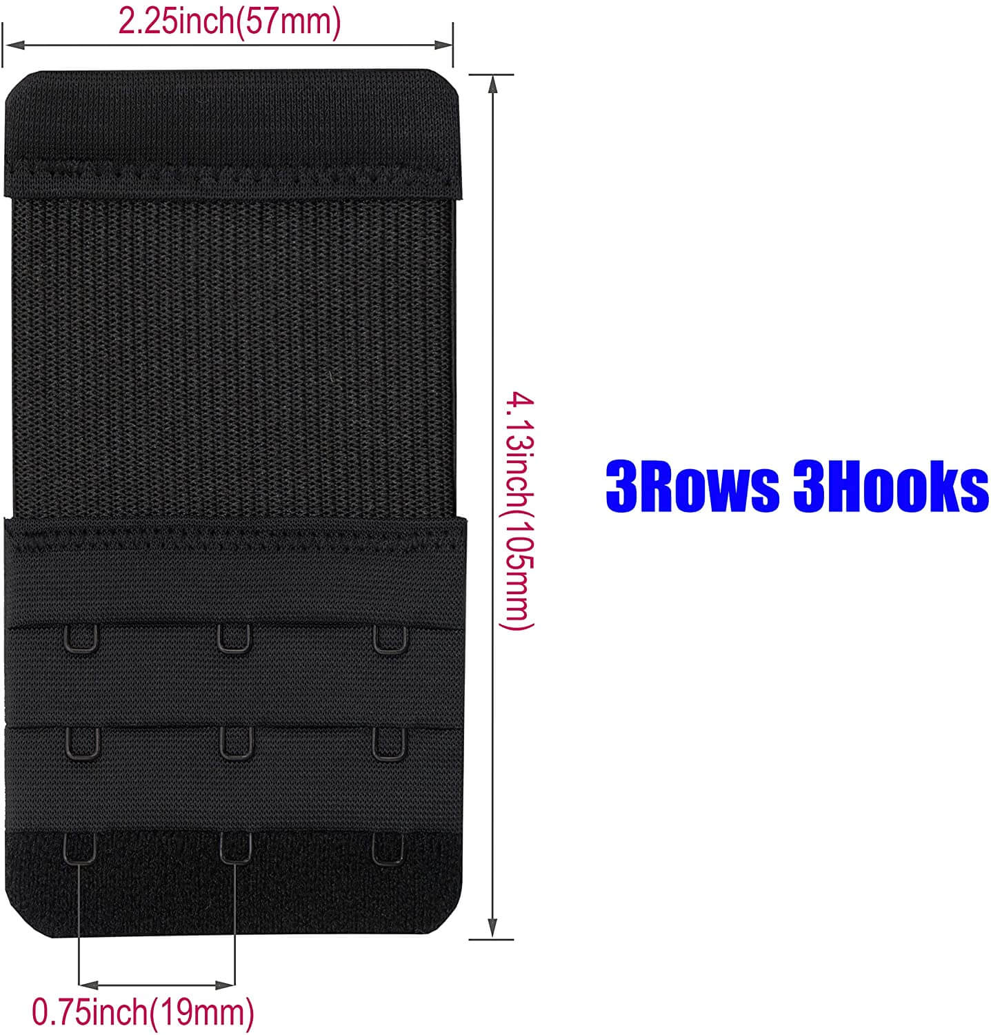 Two Hooks Two Rows Bra Extenders