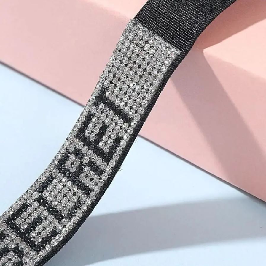 Detachable Fancy Rhinestone Bra Straps Pair - Adjustable Sparkle Straps for Party Wear