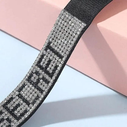 Detachable Fancy Rhinestone Bra Straps Pair - Adjustable Sparkle Straps for Party Wear