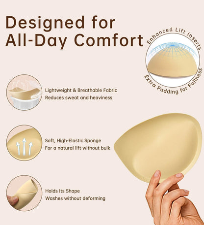 SilkeSoft Silicone Breast Feeding Pads – Invisible Nursing Inserts for Smooth Shape & Comfort