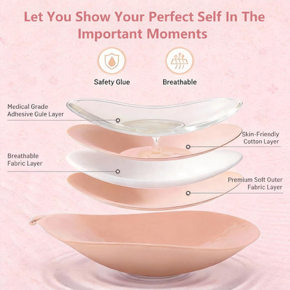 SilkeSoft Silicone Breast Feeding Pads – Invisible Nursing Inserts for Smooth Shape & Comfort