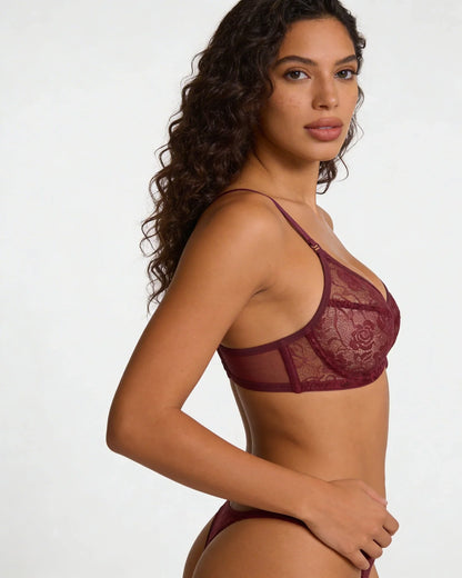 Soft Floral Lace Bra