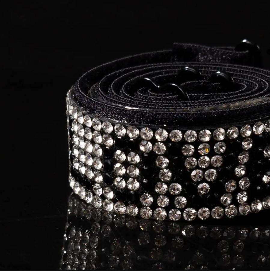 Detachable Fancy Rhinestone Bra Straps Pair - Adjustable Sparkle Straps for Party Wear