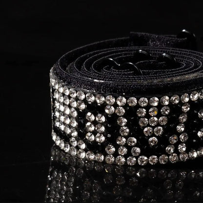 Detachable Fancy Rhinestone Bra Straps Pair - Adjustable Sparkle Straps for Party Wear